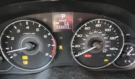2014 subaru outback check engine and brake light flashing