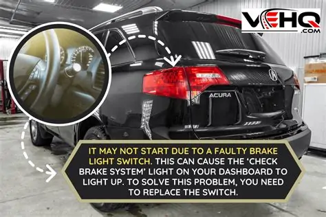 acura won't start check brake system