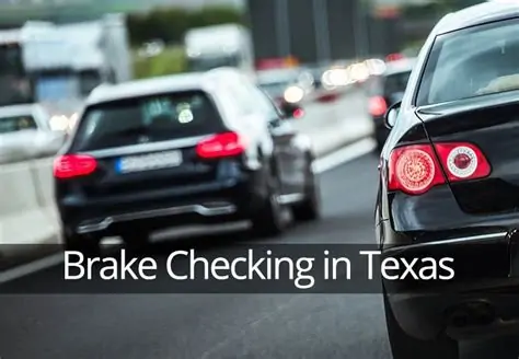 brake checking in texas