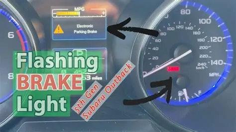 check engine and brake light on