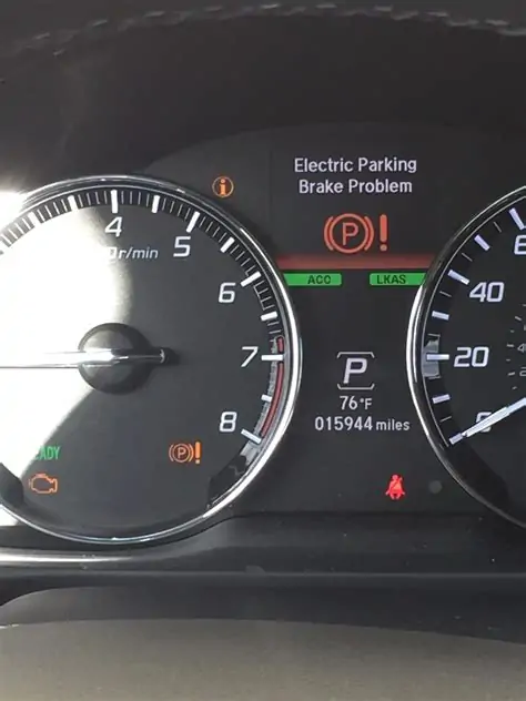 check parking brake system acura tlx