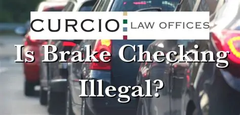is brake checking illegal in nc