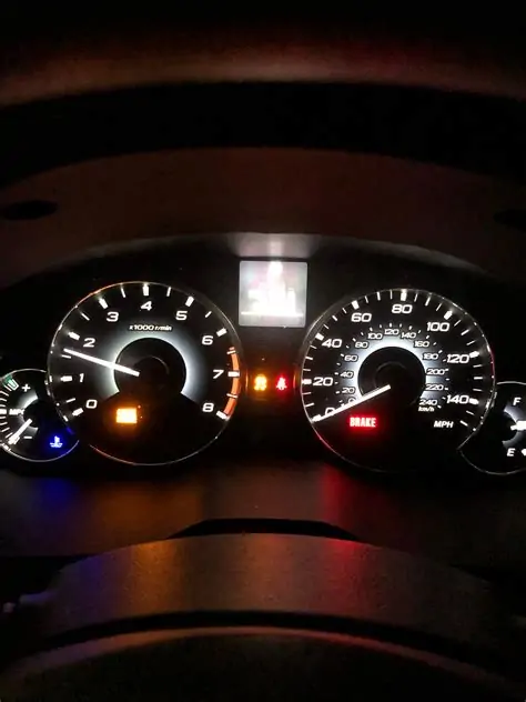 subaru legacy brake light flashing and check engine light on